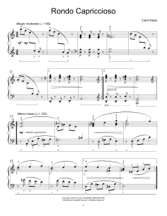 Rondo Capriccioso von Carol Klose (Download) 