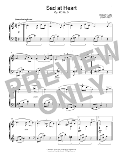 Sad At Heart, Op. 47, No. 5 von Robert Fuchs (Download) 