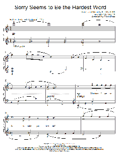 Sorry Seems To Be The Hardest Word von Elton John (Download) 