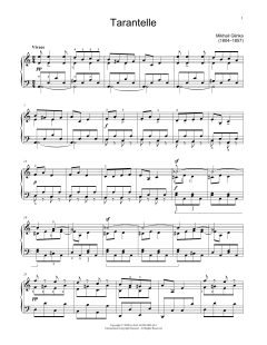 Tarantella In A Minor von Mikhail Ivanovich Glinka (Download) 