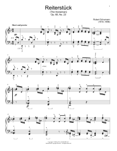 The Horseman, Op. 68, No. 23 von Robert Schumann (Download) 