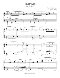 Tristesse, Op. 77, No. 1 von Moritz Moszkowski (Download) 