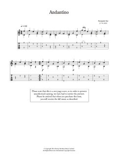 Andantino von Fernando Sor (Download) 