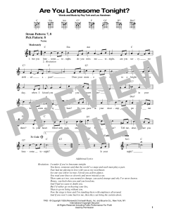 Are You Lonesome Tonight? von Elvis Presley (Download) 