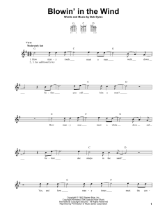 Blowin' In The Wind von Bob Dylan (Download) 