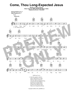 Come, Thou Long-Expected Jesus von Charles Wesley (Download) 