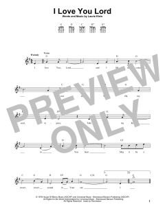 I Love You Lord von Laurie Klein (Download) 