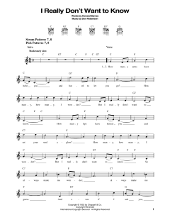 I Really Don't Want To Know von Elvis Presley (Download) 