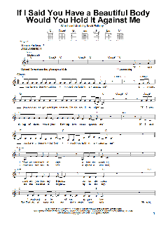 If I Said You Have A Beautiful Body Would You Hold It Against Me von Bellamy Brothers (Download) 