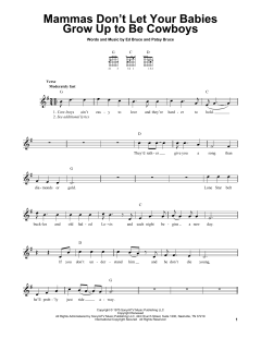 Mammas Don't Let Your Babies Grow Up To Be Cowboys von Ed Bruce (Download) 