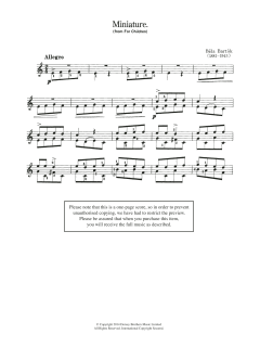 Miniature von Béla Bartók (Download) 