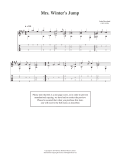 Mrs Winter's Jump von John Dowland (Download) 