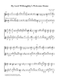 My Lord Willoughby's Welcome Home von John Dowland (Download) 