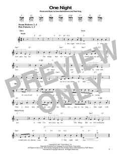 One Night von Elvis Presley (Download) 