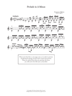 Prelude In A Minor von Francesco Molino (Download) 