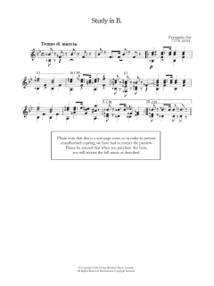 Study In B von Fernando Sor (Download) 