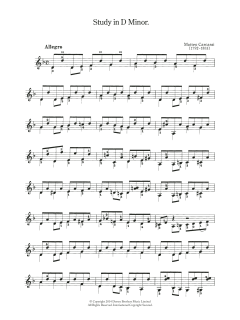 Study In D Minor von Matteo Carcassi (Download) 