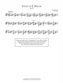 Study In E Minor, Op.35 von Fernando Sor (Download) 