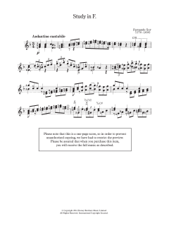Study In F von Fernando Sor (Download) 