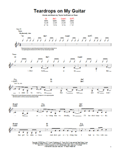 Teardrops On My Guitar von Taylor Swift (Download) 