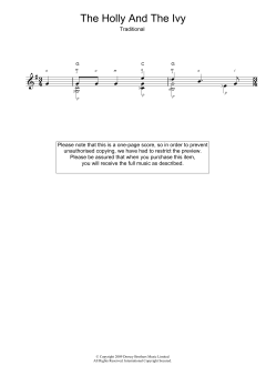 The Holly And The Ivy von Traditional Carol (Download) 