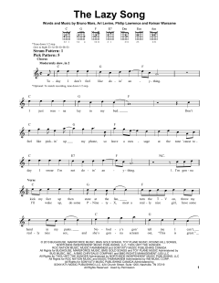 The Lazy Song von Bruno Mars (Download) 