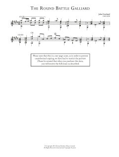 The Round Battle Galliard von John Dowland (Download) 
