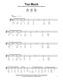 Too Much von Elvis Presley (Download) 