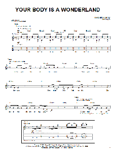 Your Body Is A Wonderland von John Mayer (Download) 