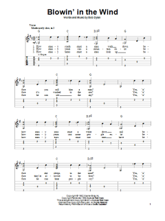 Blowin' In The Wind von Bob Dylan (Download) 