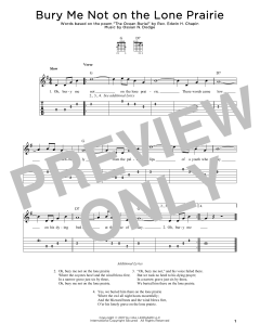 Bury Me Not On The Lone Prairie von Ossian N. Dodge (Download) 