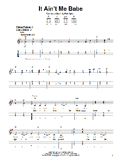 It Ain't Me Babe von Bob Dylan (Download) 