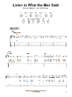 Listen To What The Man Said von Paul McCartney (Download) 