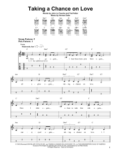 Taking A Chance On Love von Ted Fetter (Download) 