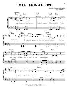 To Break In A Glove von Benj Pasek (Download) 
