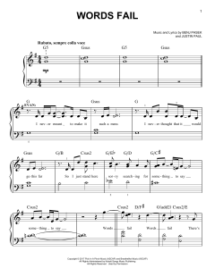 Words Fail von Benj Pasek (Download) 