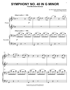 Symphony No. 40 In G Minor, First Movement Excerpt von Wolfgang Amadeus Mozart (Download) 