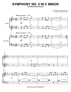 Symphony No. 5 In C Minor, First Movement Excerpt von Ludwig van Beethoven (Download) 