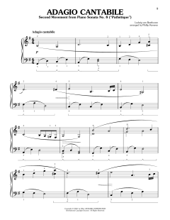 Piano Sonata No. 8 "Pathetique," Second Movement von Ludwig van Beethoven (Download) 