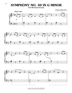 Symphony No. 40 In G Minor, First Movement Excerpt von Wolfgang Amadeus Mozart (Download) 