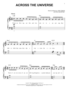 Across The Universe von The Beatles (Download) 