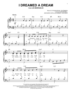 I Dreamed A Dream von Claude-Michel Schönberg (Download) 