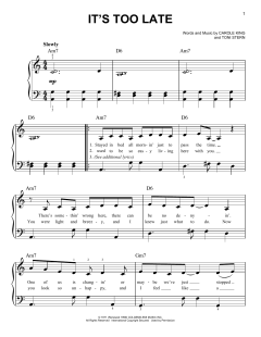 It's Too Late von Carole King (Download) 