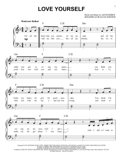 Love Yourself von Justin Bieber (Download) 