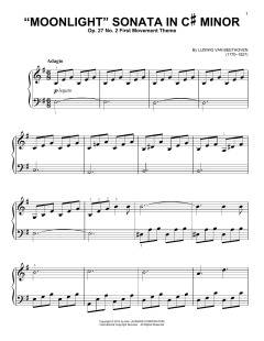 Piano Sonata No. 14 In C# Minor (Download) 
