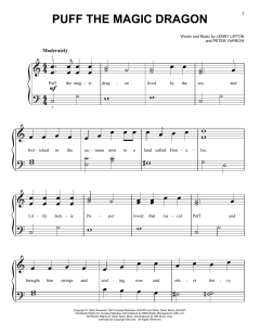 Puff The Magic Dragon von Peter, Paul & Mary (Download) 
