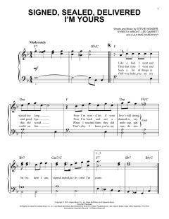 Signed, Sealed, Delivered I'm Yours von Stevie Wonder (Download) 