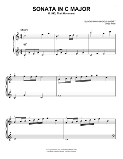 Sonata in C Major, K. 545, First Movement (Download) 
