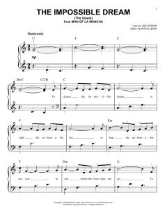 The Impossible Dream von Joe Darion (Download) 