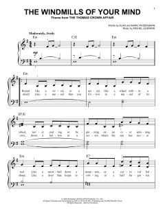 The Windmills Of Your Mind von Michel Legrand (Download) 